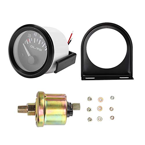 Jolof Store 52mm Oil Pressure Gauge | Universal Car Meter 0-100 PSI