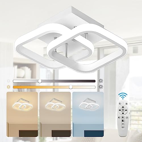22W Modern Square LED Ceiling Light | Dimmable 3-Color Lamp
