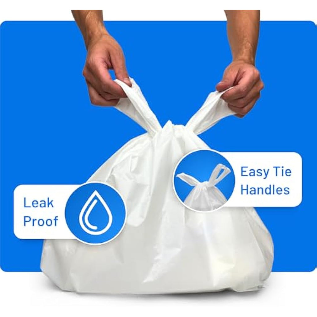 PWgoods White Plastic Carrier Bags – Heavy Duty Retail Size, 1000 Pack