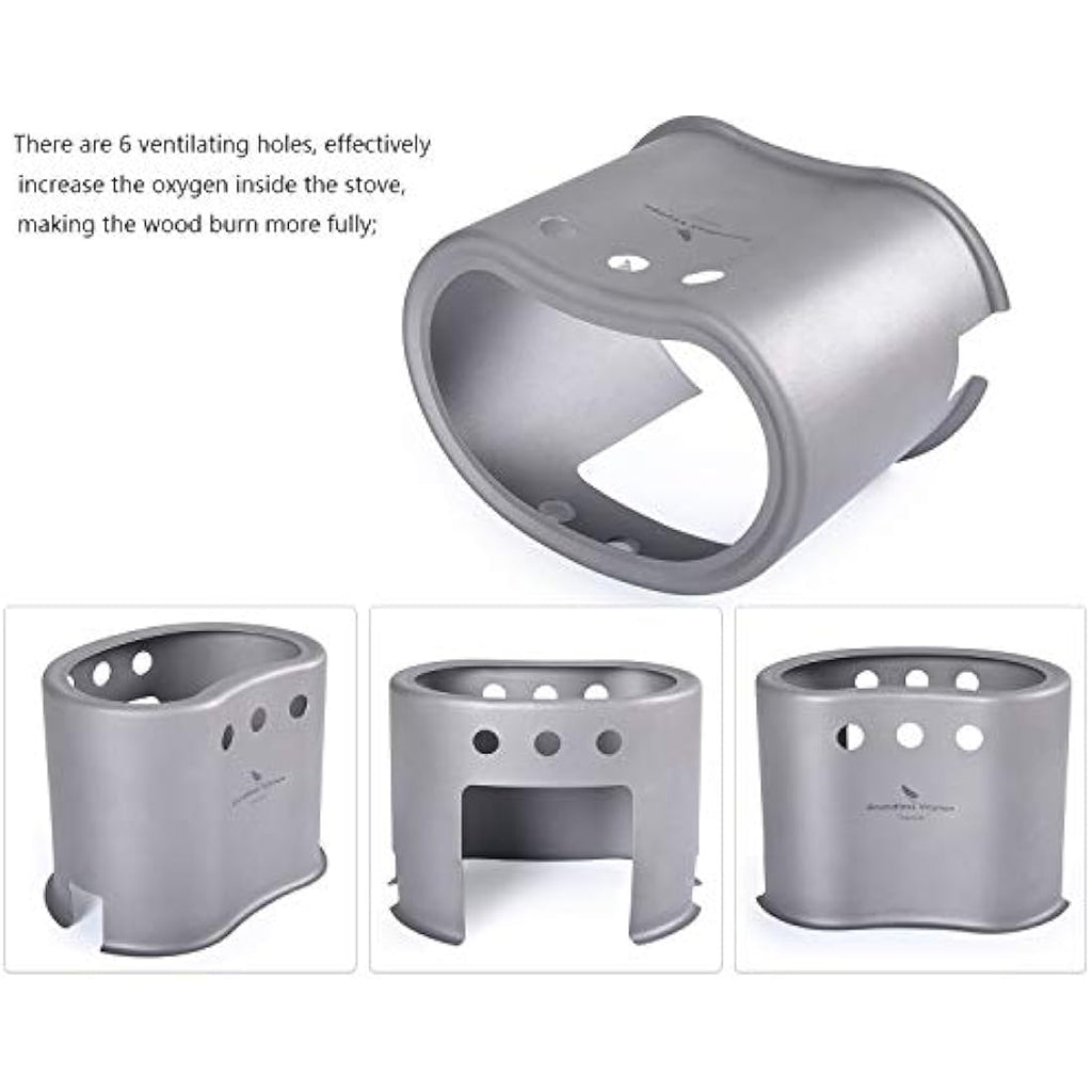 Boundless Voyage Titanium Wood Burning Stove | Ultralight 2-in-1 Camping Pot