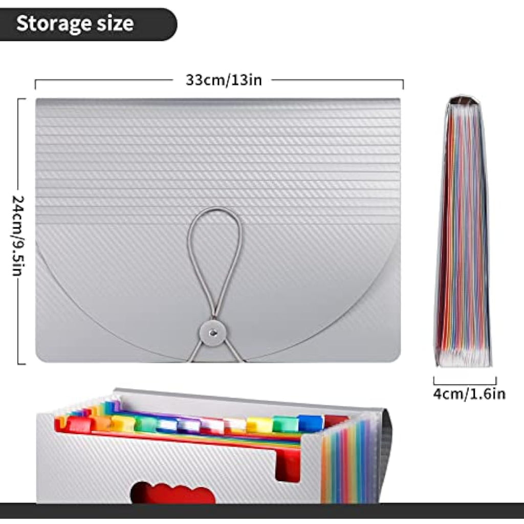 Expanding File Organiser | 24 Pockets A4 Document Folder