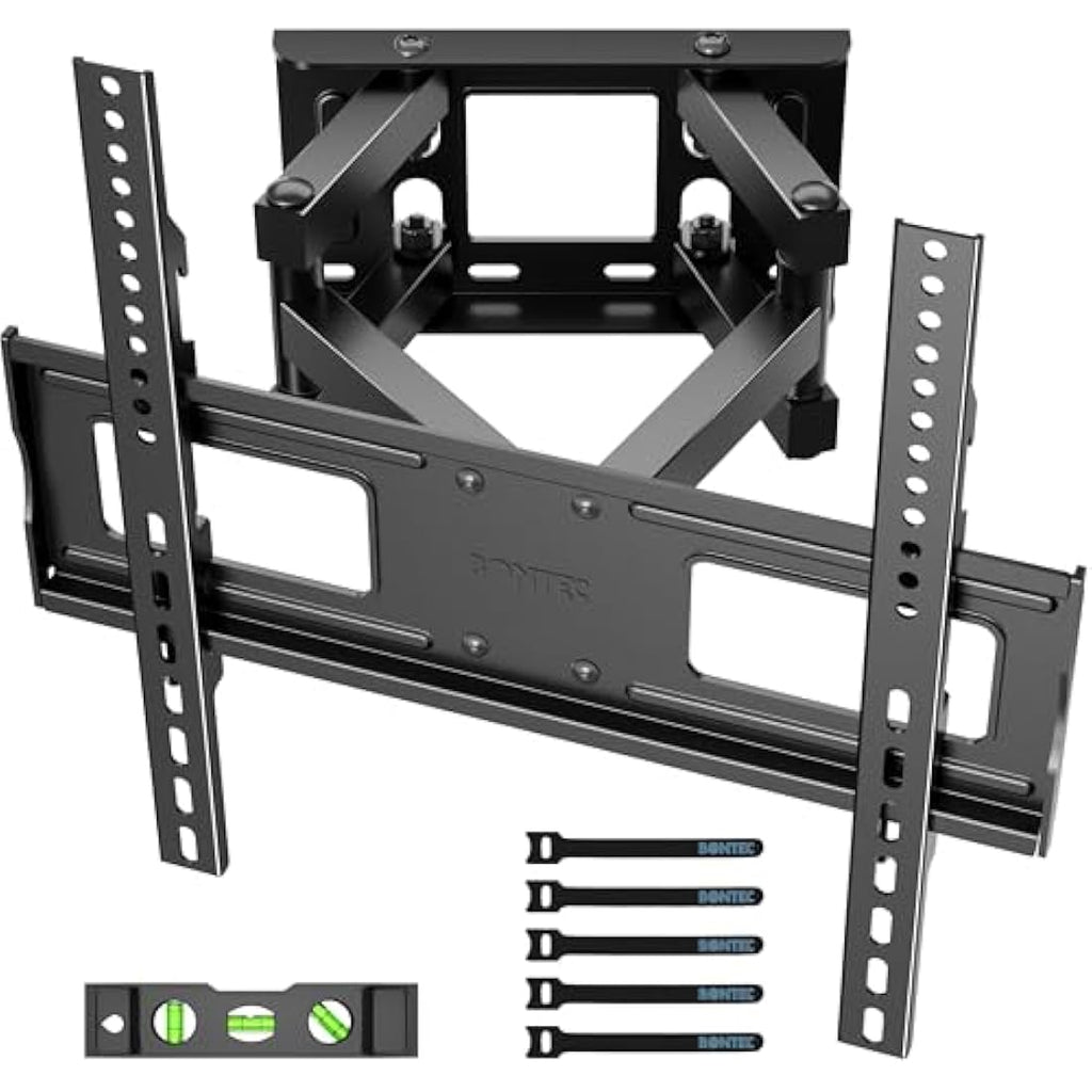 BONTEC Full Motion TV Wall Mount | 23-70 Inch Swivel & Tilt Bracket