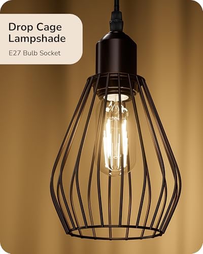 EDISHINE Industrial Dimmable Floor Lamp | 3-Light Tree Standing Lamp