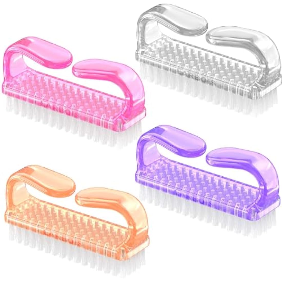 Larbois Nail Cleaning Brush – Plastic Handle Hand Scrubber for Fingernails
