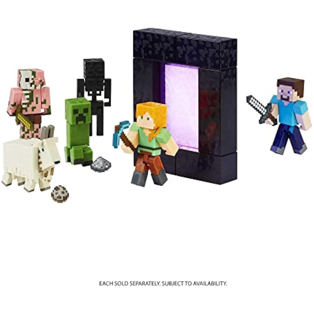Minecraft Creeper Collectible Action Figure with Build-A-Portal Piece