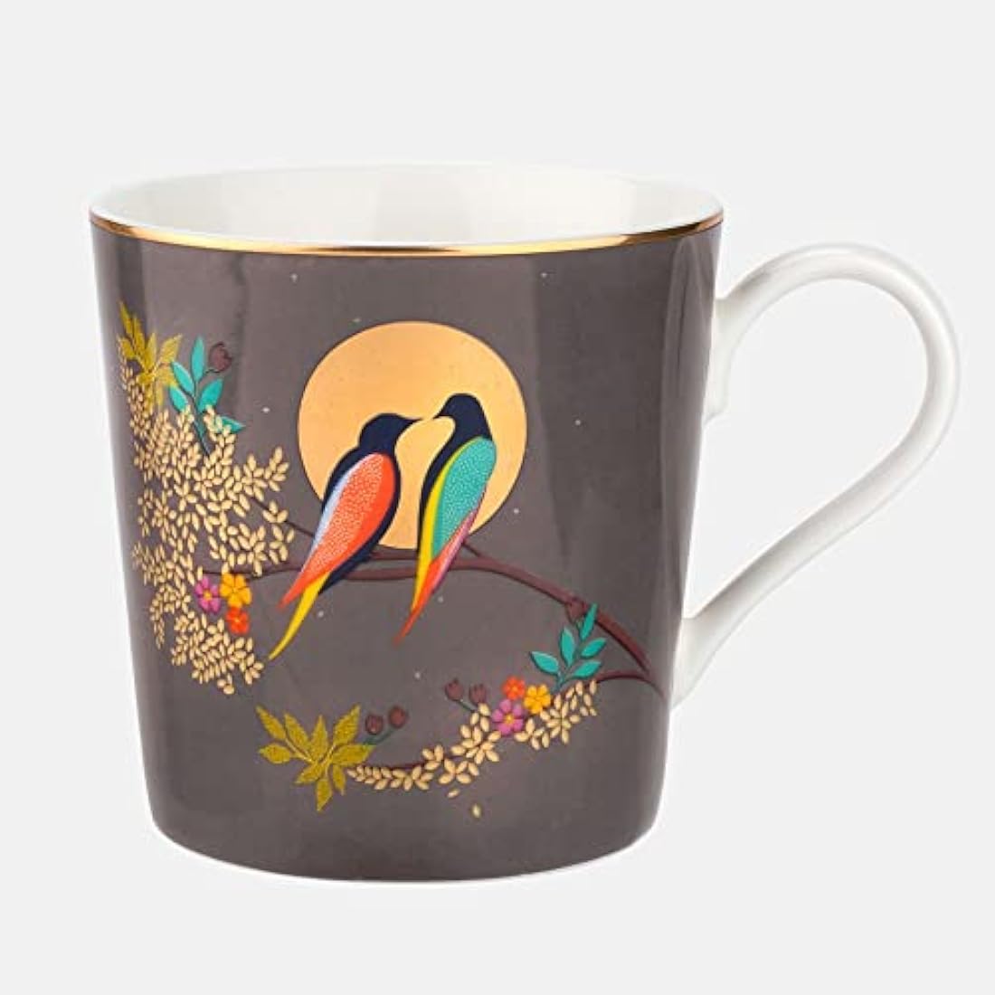 Sara Miller London Chelsea Fine China Mugs - Set of 4 with Gold Detail