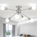 ASHUAQI Sputnik Ceiling Light – 6-Light Mid-Century Modern Chrome Chandelier