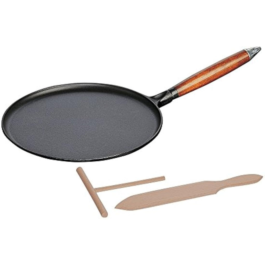 Staub Cast Iron Pancake & Crepe Pan - 28cm Matte Black - Induction Safe