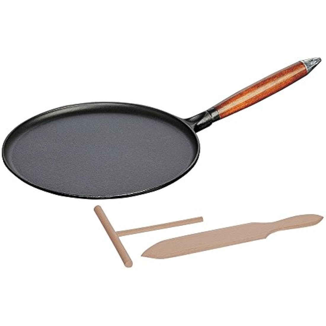 Staub Cast Iron Pancake & Crepe Pan - 28cm Matte Black - Induction Safe