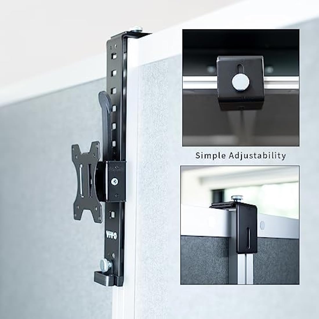 VIVO Cubicle Monitor Mount – Adjustable VESA Stand for 17 to 32 inch Screens