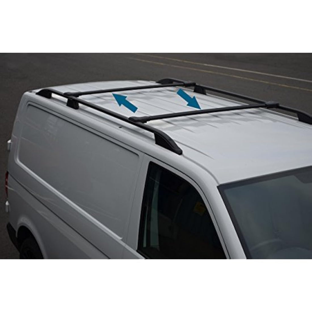 Black Aluminium Roof Cross Bars for Ford Transit Custom