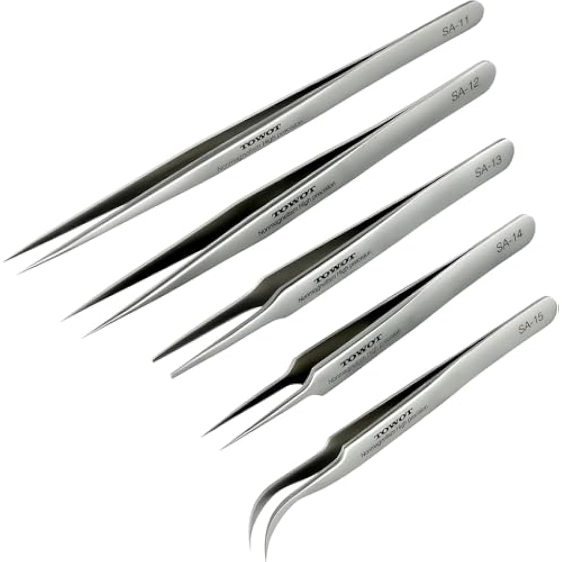Jolof Store Precision Stainless Steel Tweezers Set for Electronics – 5 PCS