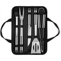 QMQ 5-Piece Stainless Steel BBQ Tool Set with Carrying Case