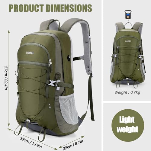Jolof Store HOMIEE 45L/60L Waterproof Hiking Backpack for Trekking