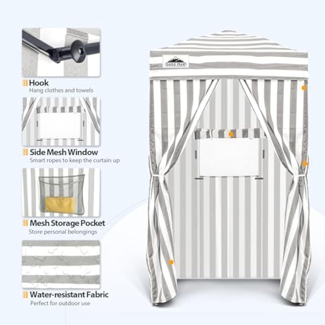 EAGLE PEAK 4x4 Pop-up Changing Room – Portable Privacy Tent Cabana