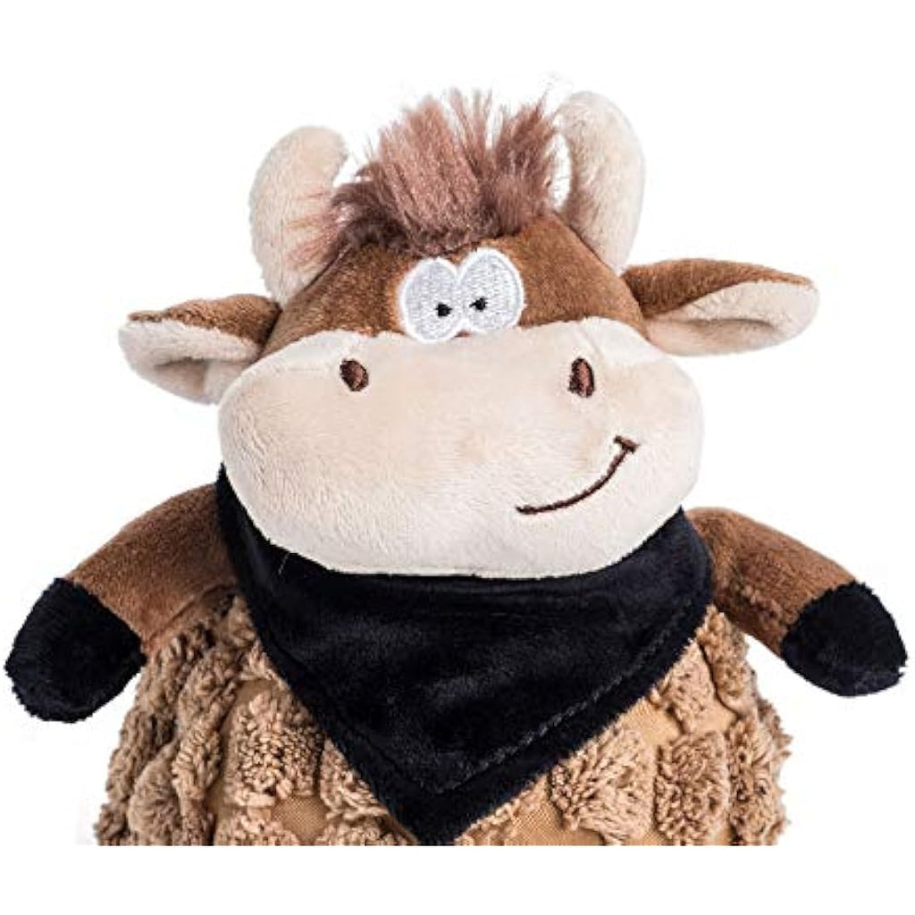 Petface Chunky Cow Plush Dog Toy – Durable Squeaky Interactive Toy