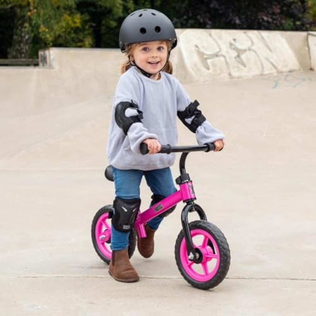 Xootz Kids Balance Bike – Pink Steel Training Bicycle for Toddlers