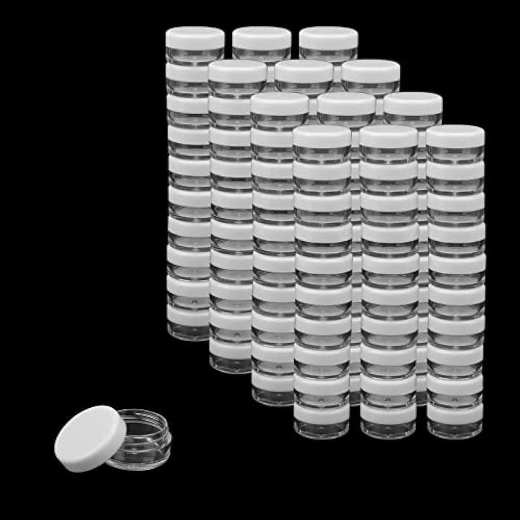 MANCHAP 120 PCS 5ml Cosmetic Sample Pots - Mini Plastic Travel Jars