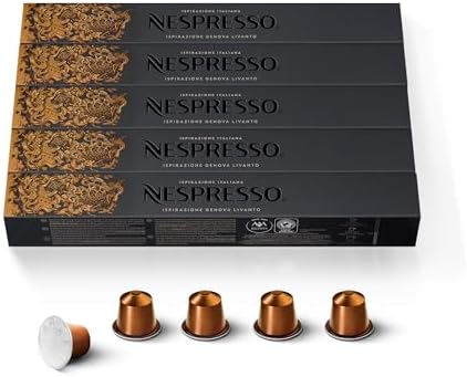 Nespresso Livanto Coffee Capsules - 50 Count Medium Roast Arabica