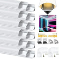 Angdarun V-Shape LED Aluminum Profile | 12-Pack 1M Channels with Diffuser
