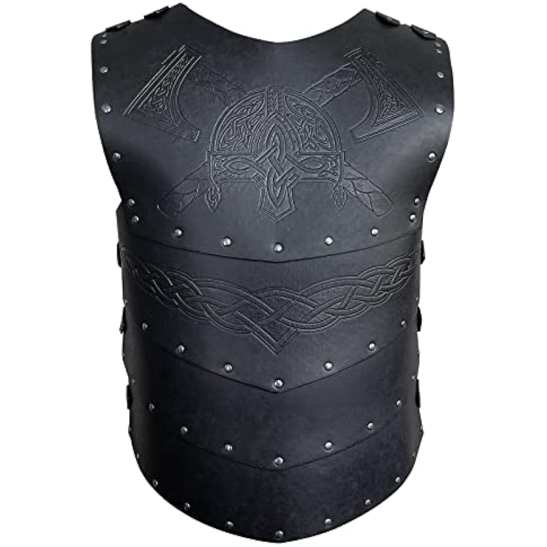 HiiFeuer Viking Chest Armor – Faux Leather Medieval Knight LARP Vest