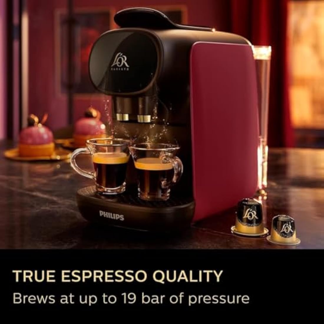 Philips L'OR Barista Sublime Coffee Machine | Nespresso Compatible - Red