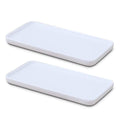 White Ceramic Vanity Tray – 2 Pack Bathroom Organizer