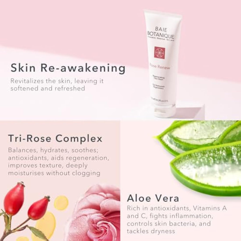 Baie Botanique Rose Renew Face Wash – Organic Vitamin C Cleanser 125ml