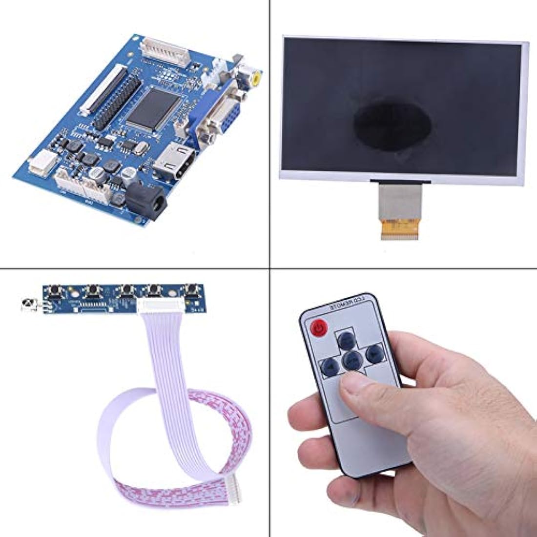 Hilitand 7 Inch TFT LCD Monitor – 1024x600 HDMI VGA Screen Kit