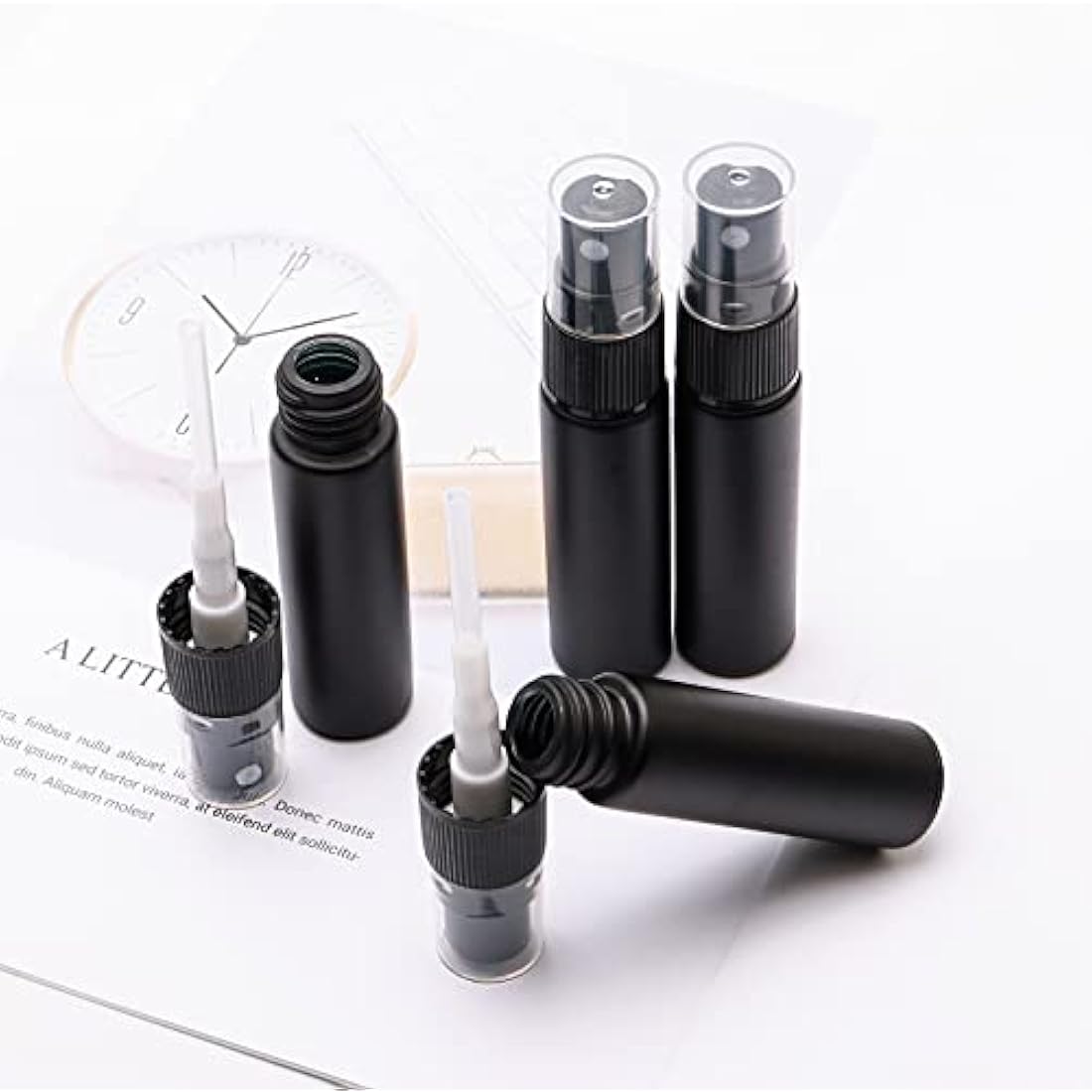 10ml Black Glass Perfume Atomizer – Refillable 10 Pack