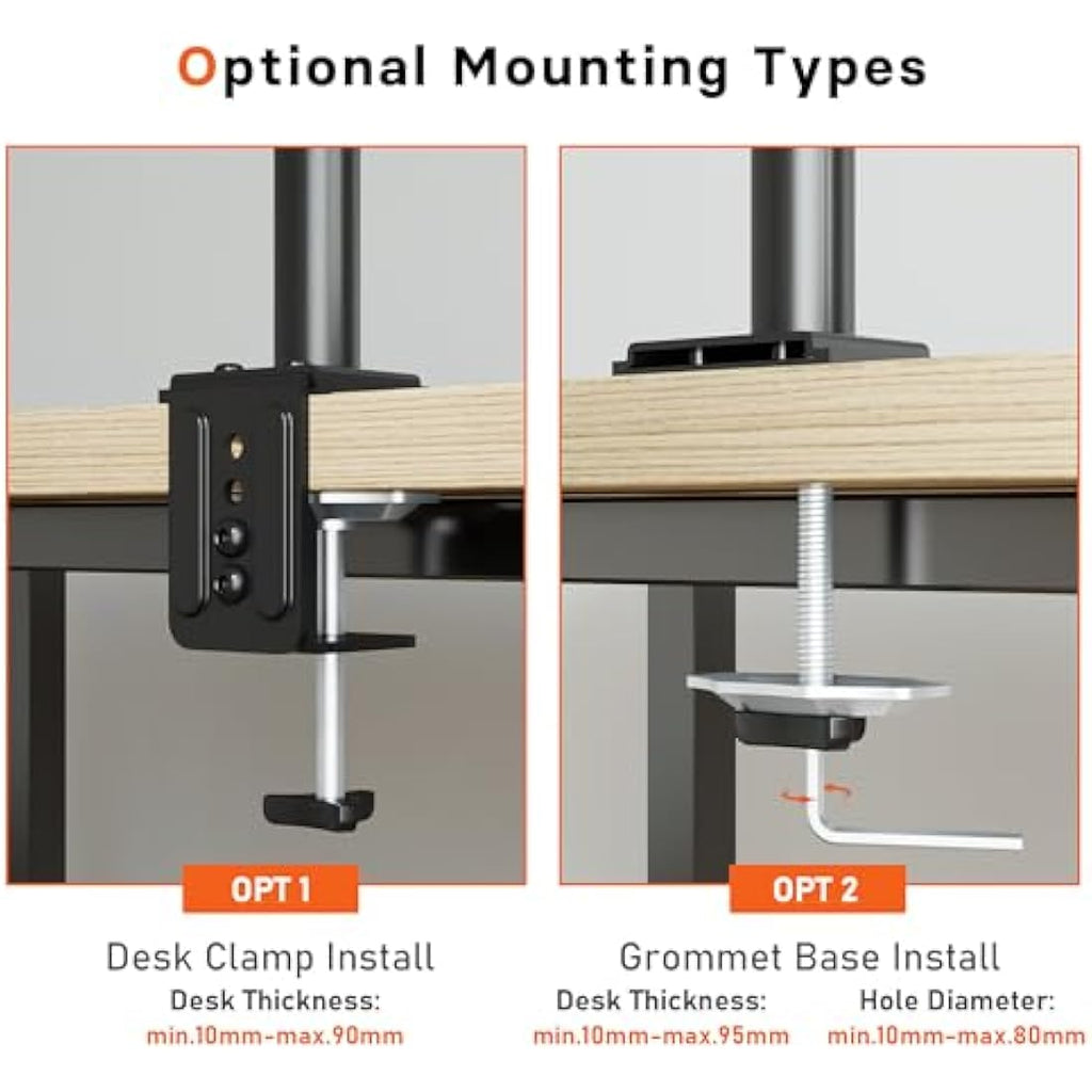 Redbat Laptop Arm & Monitor Mount | Height Adjustable Desk Stand up to 17"