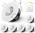 Sweier 6-Pack IP65 Waterproof Dimmable GU10 LED Recessed Downlights
