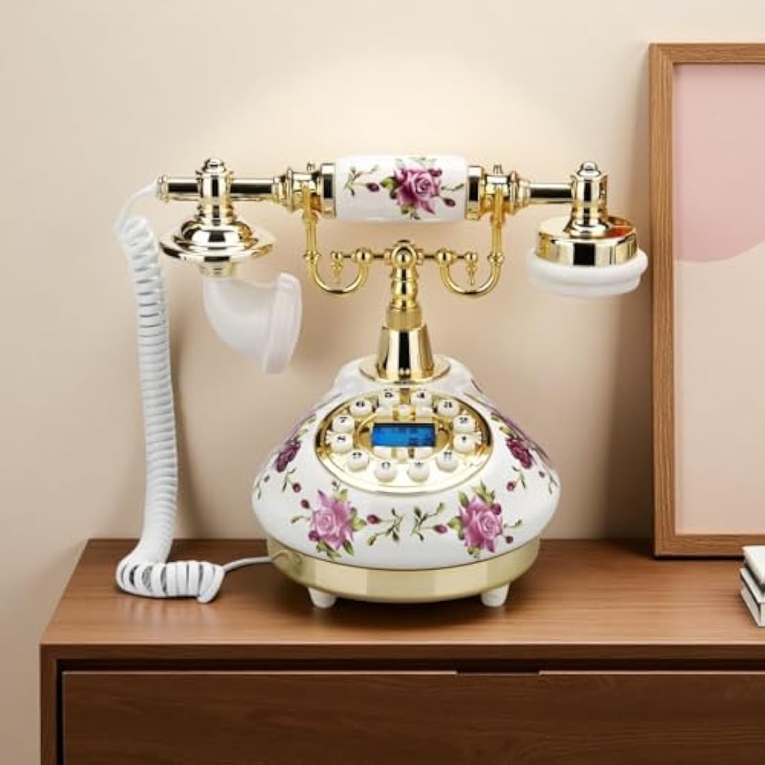 Jolof Store Retro Ceramic Antique Telephone – Vintage Landline Home Decor