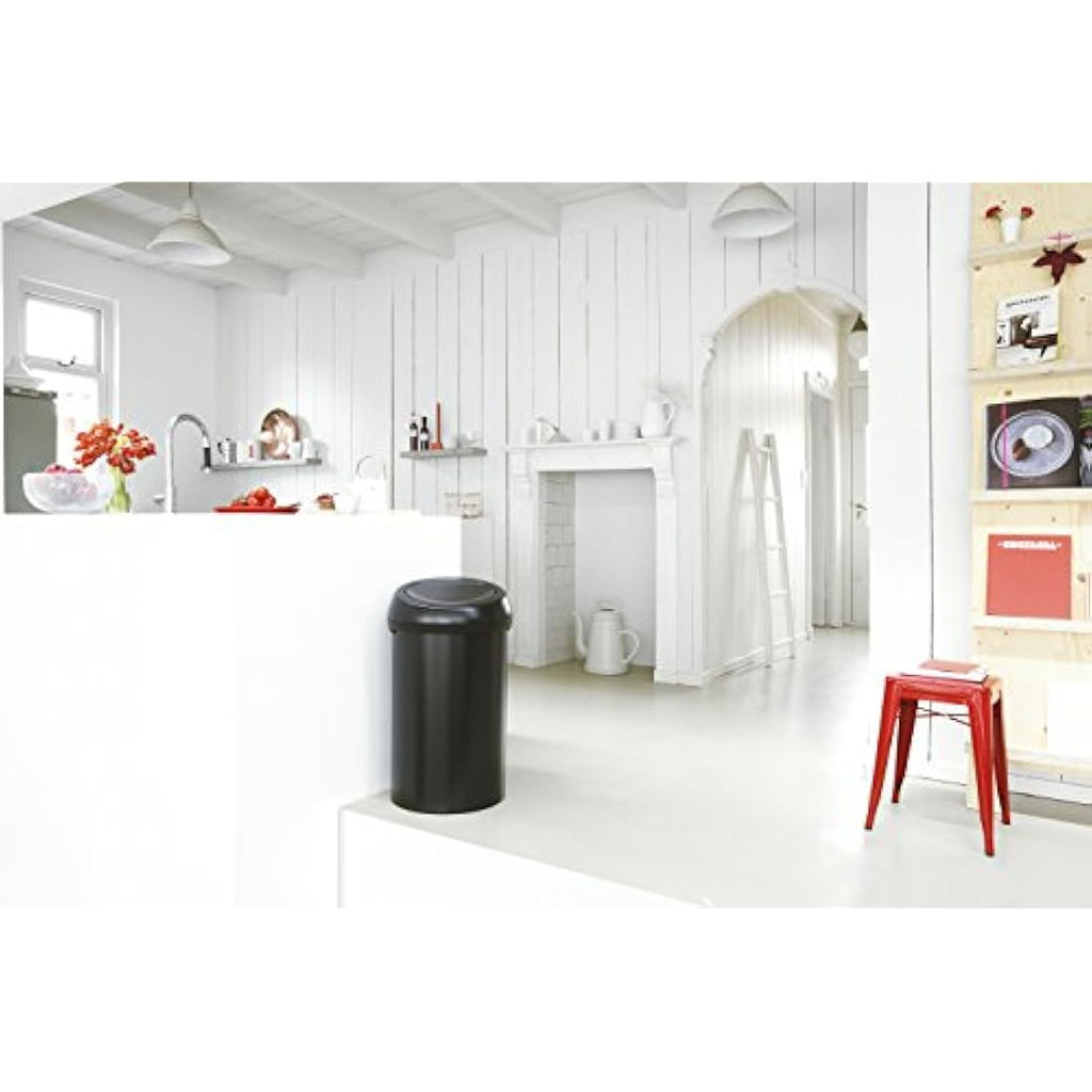 Brabantia 60L Kitchen Touch Bin – Large Matt Black Waste Bin