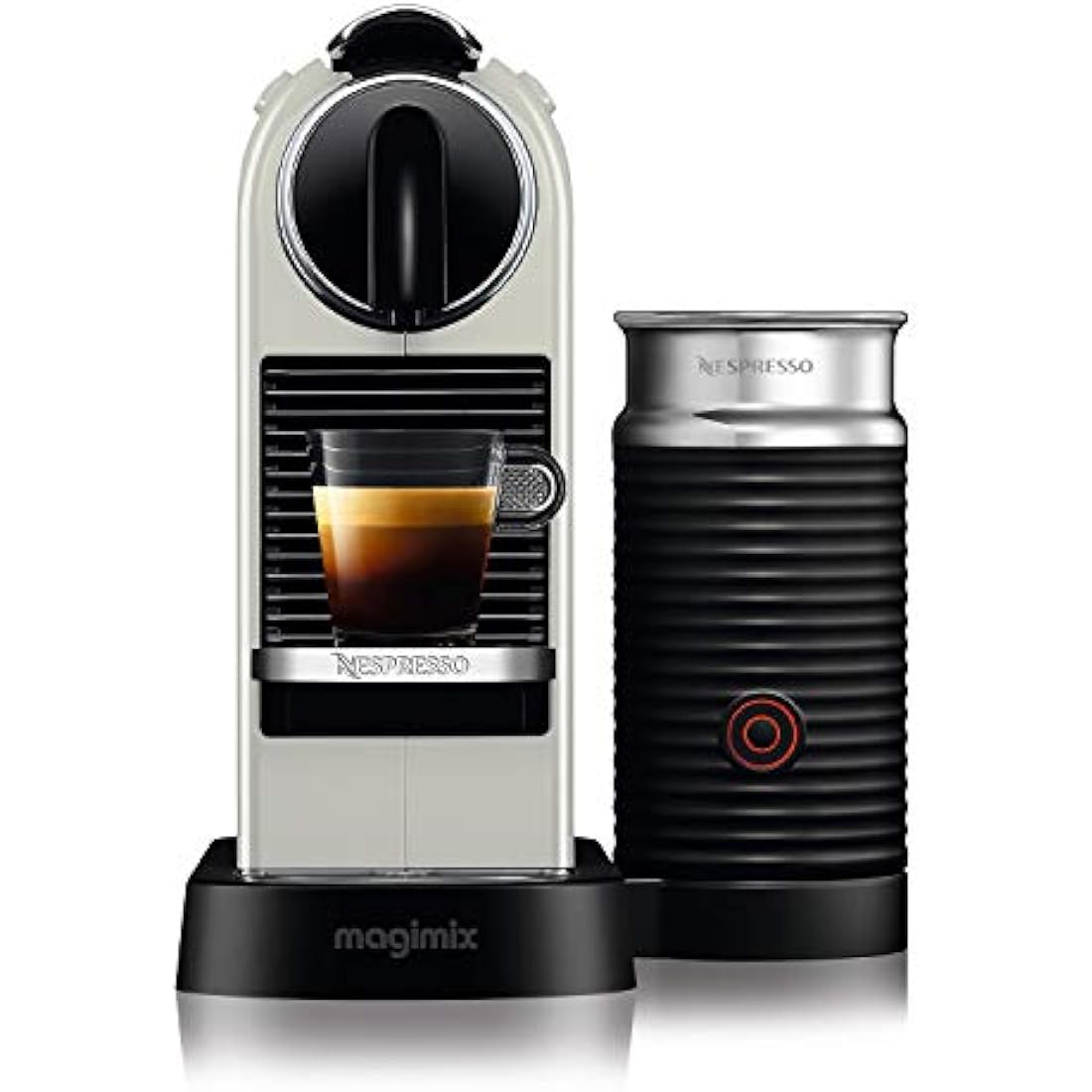 Nespresso Citiz Espresso Machine with Aeroccino Milk Frother - White