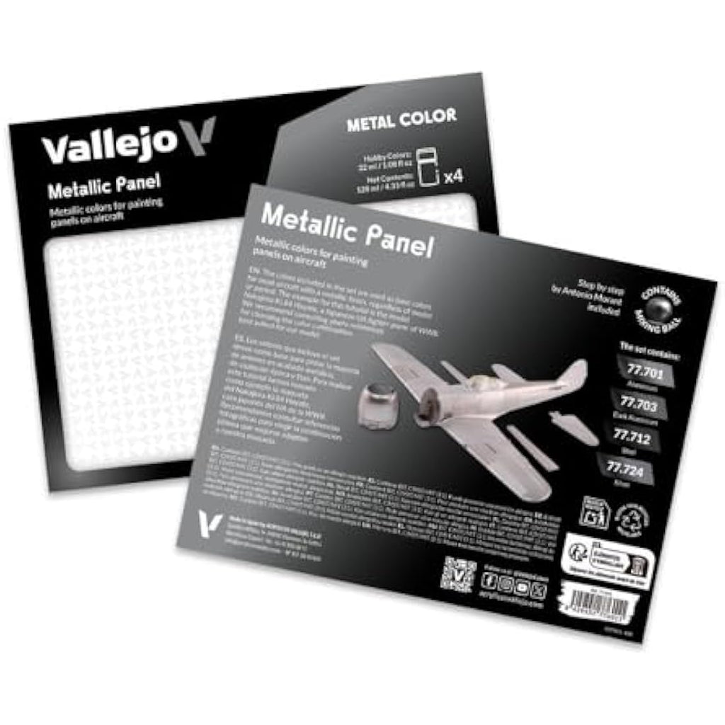 Vallejo Metal Color Set – Metallic Acrylic Paints for Model Painting