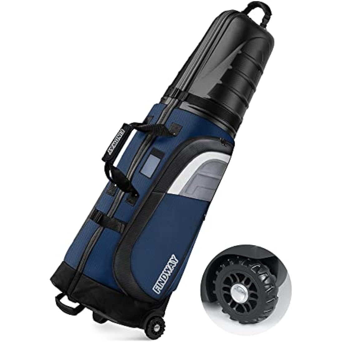 Findway Golf Travel Bag with Wheels | Hard Top Waterproof Flight Case