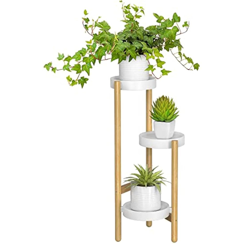 Jolof Store 3-Tier Bamboo Plant Stand – Tall Indoor Corner Display Rack