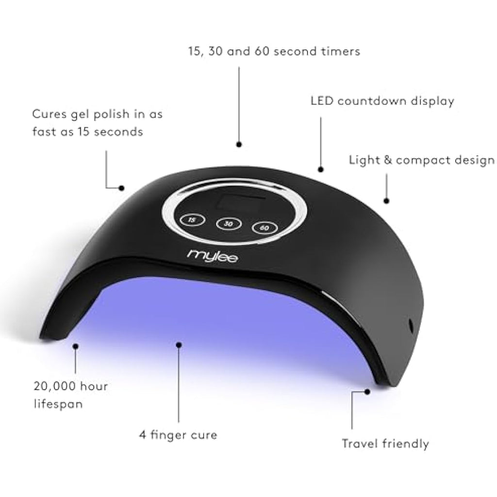 Mylee Petite LED Nail Lamp – Portable Gel Polish Dryer with Timer