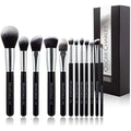 Oscar Charles 12-Piece Professional Makeup Brush Set - Silver Vegan