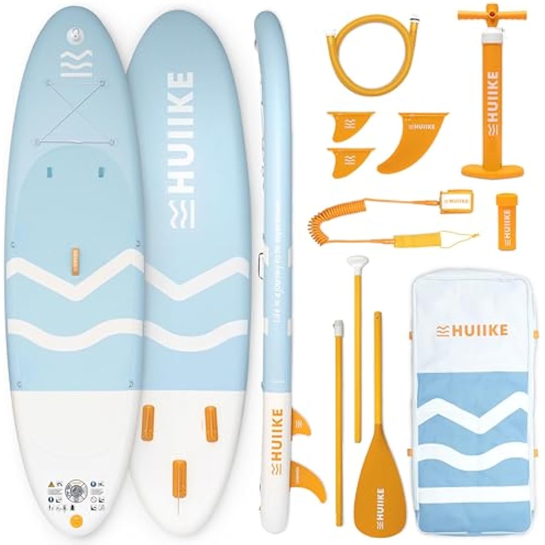 HUIIKE Inflatable Stand Up Paddle Board - 10ft SUP with Accessories
