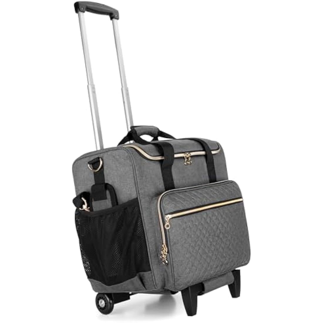 Rolling Teacher Bag | 15.6" Laptop Tote with Detachable Dolly