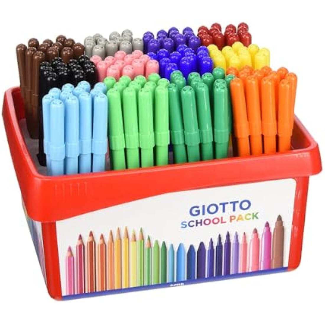 Giotto Turbocolor Felt Tip Pens – 144 Schoolpack Assorted Colours