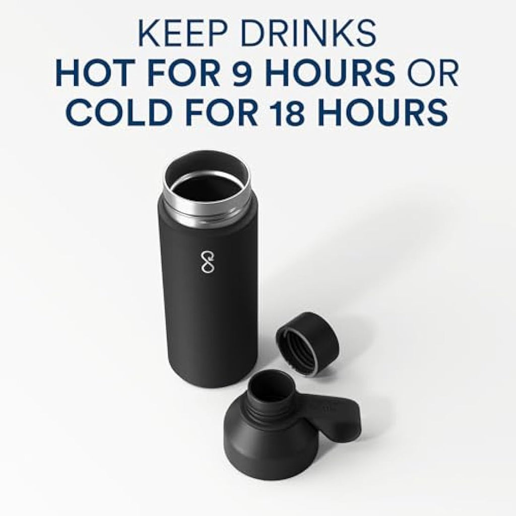 Ocean Bottle 1L Insulated Stainless Steel Water Bottle | Obsidian Black