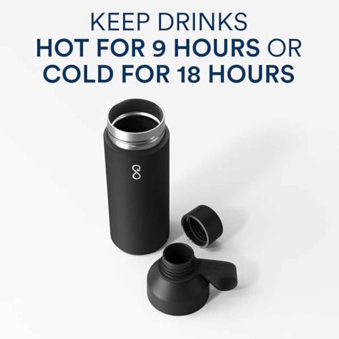 Ocean Bottle 1L Insulated Stainless Steel Water Bottle | Obsidian Black