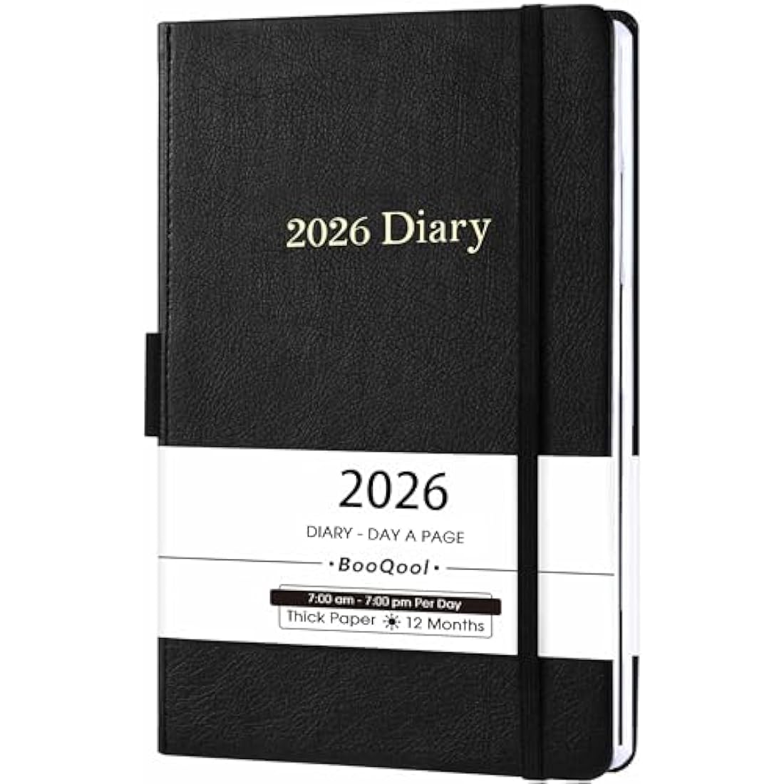 Jolof Store 2026 Diary A5 Page a Day - Daily Planner with Tabs, Grey