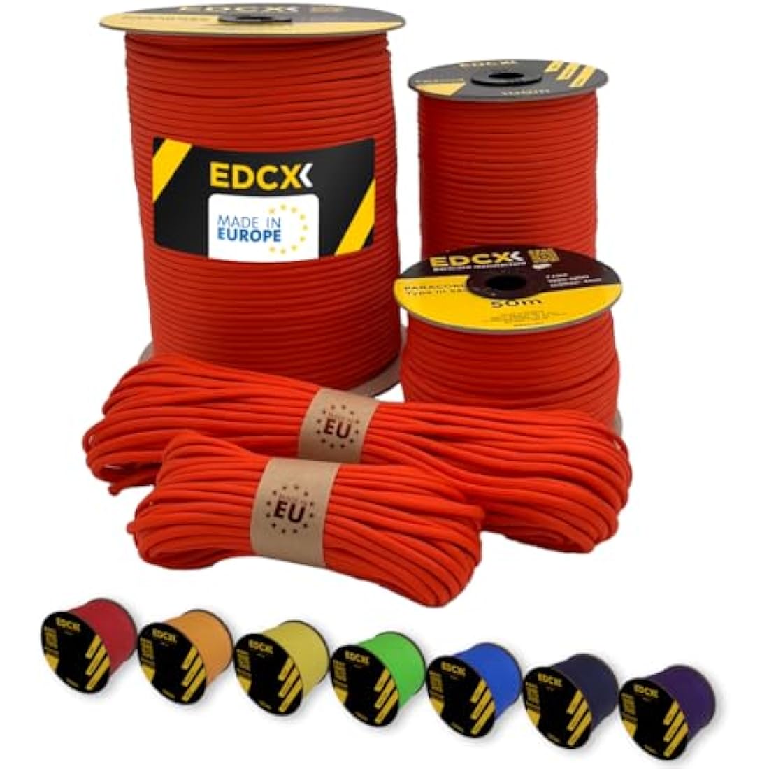 EDCX 550 Paracord Type III – 4mm Nylon Rope for Camping and DIY Crafting