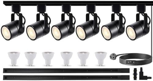 Bravsekai 6-Light LED Track Lighting Kit | Dimmable GU10 Natural White