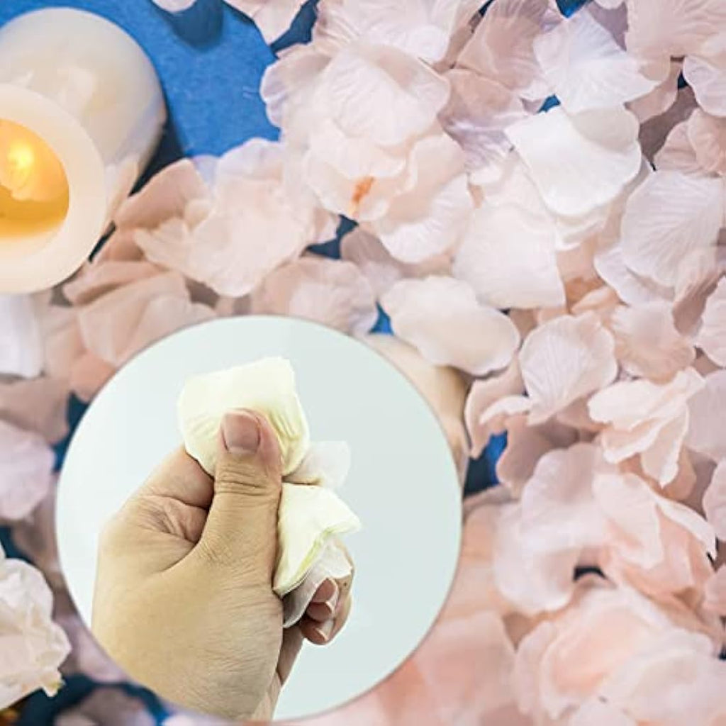 1000 Pcs Off White Silk Rose Petals for Wedding Decor