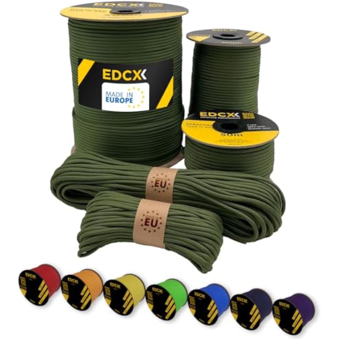 EDCX 550 Paracord Type III – 4mm 100% Nylon Rope for DIY and Camping